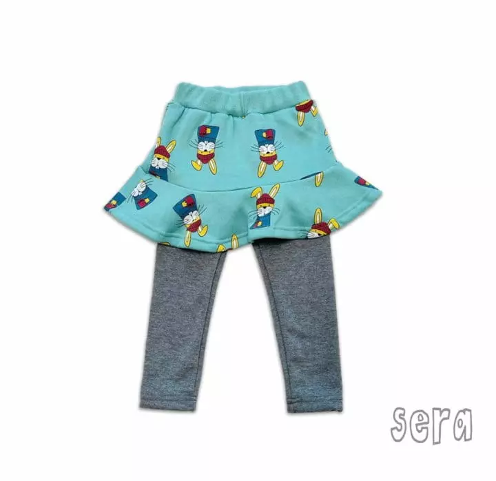 Sera - Korean Children Fashion - #kidzfashiontrend - Rabbit Print Skirt Leggings - 10