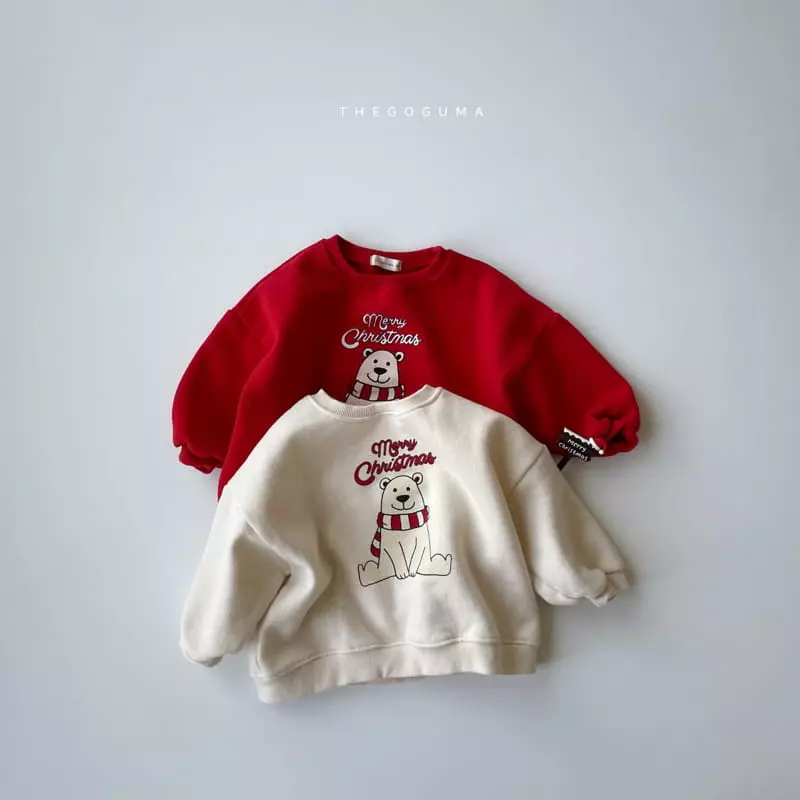Shinseage Kids - Korean Children Fashion - #childofig - Bear X Mas Sweatshirt - 9