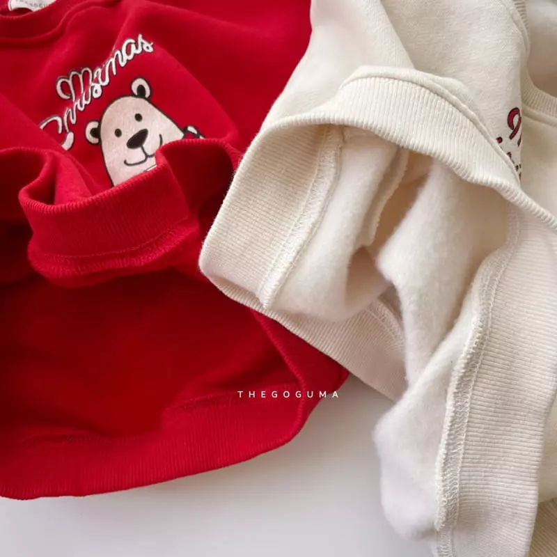 Shinseage Kids - Korean Children Fashion - #childrensboutique - Bear X Mas Sweatshirt - 11