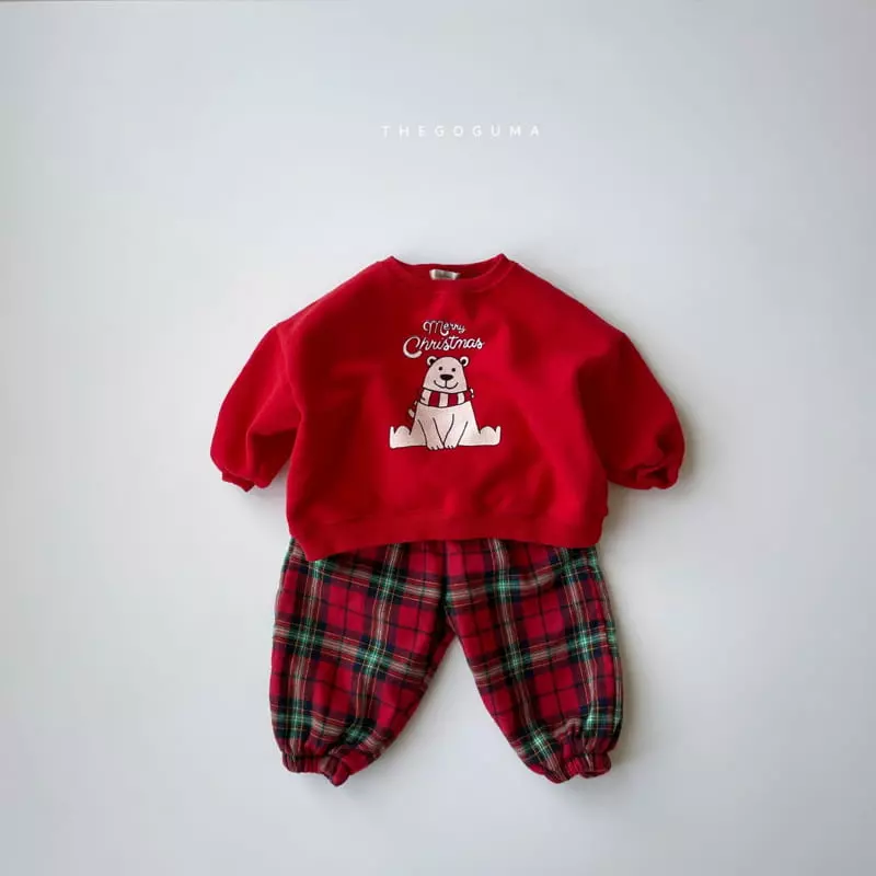 Shinseage Kids - Korean Children Fashion - #kidsstore - Bear X Mas Sweatshirt - 2