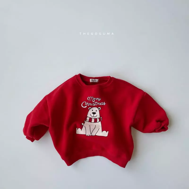 Shinseage Kids - Korean Children Fashion - #littlefashionista - Bear X Mas Sweatshirt - 5