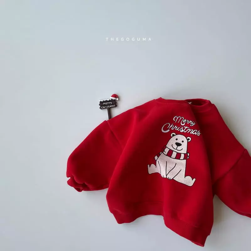 Shinseage Kids - Korean Children Fashion - #minifashionista - Bear X Mas Sweatshirt - 7