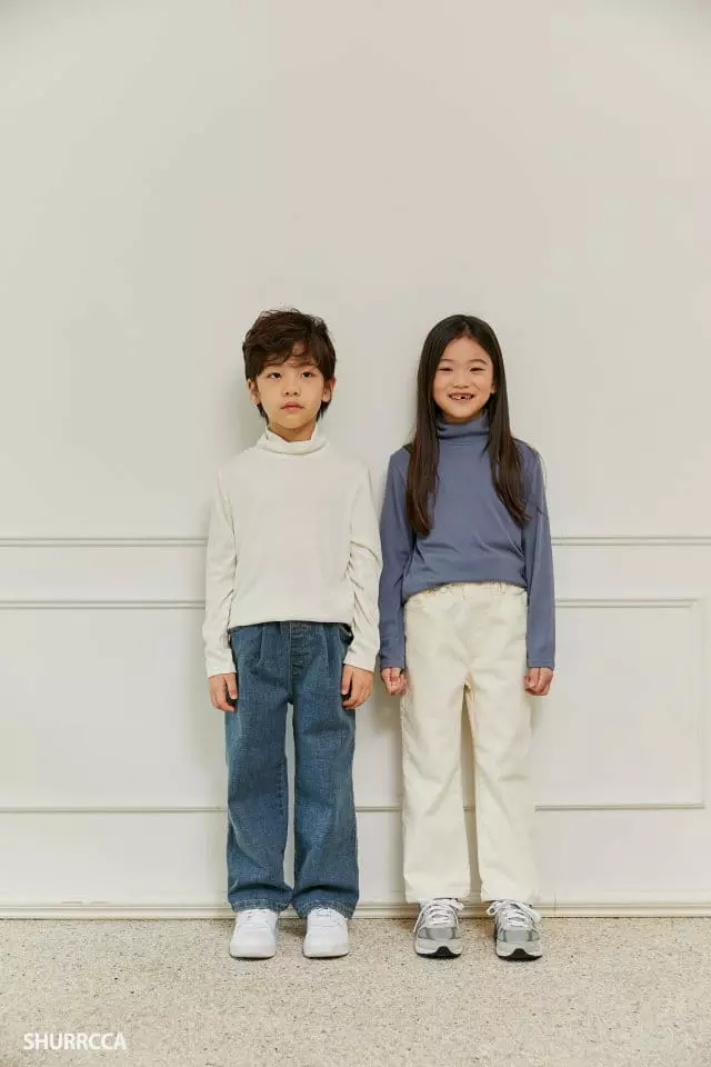 Shurrcca - Korean Children Fashion - #Kfashion4kids - Cream Pants
