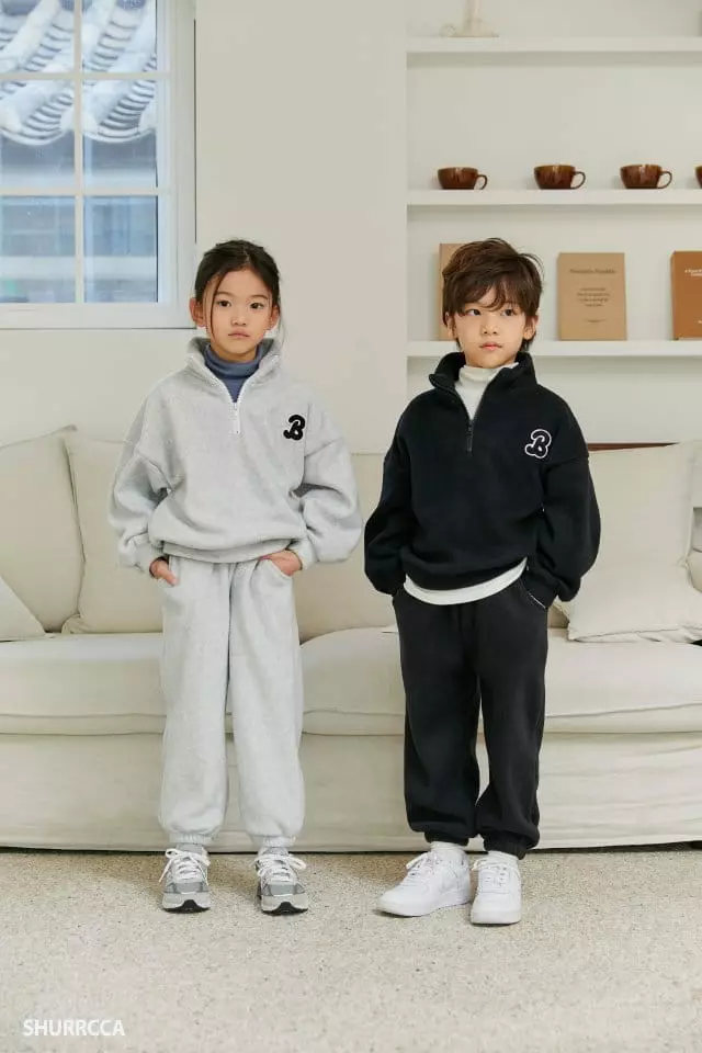 Shurrcca - Korean Children Fashion - #Kfashion4kids - B Half Zip-up - 7