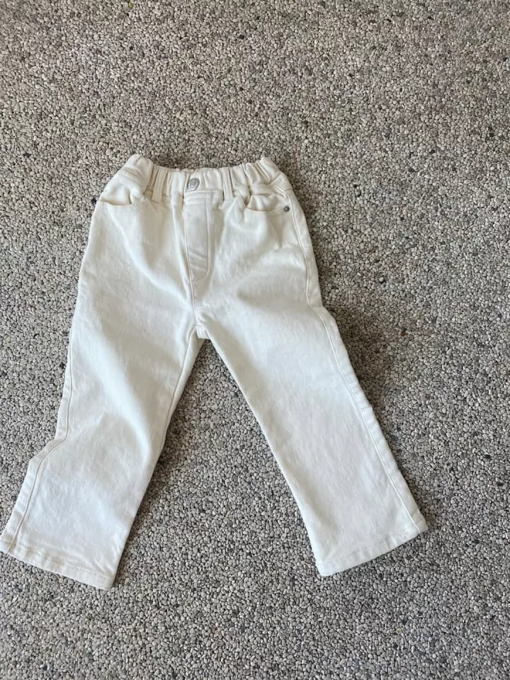 Shurrcca - Korean Children Fashion - #kidsshorts - Cream Pants - 12