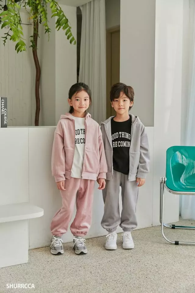 Shurrcca - Korean Children Fashion - #kidsstore - Veloure Zip-up
