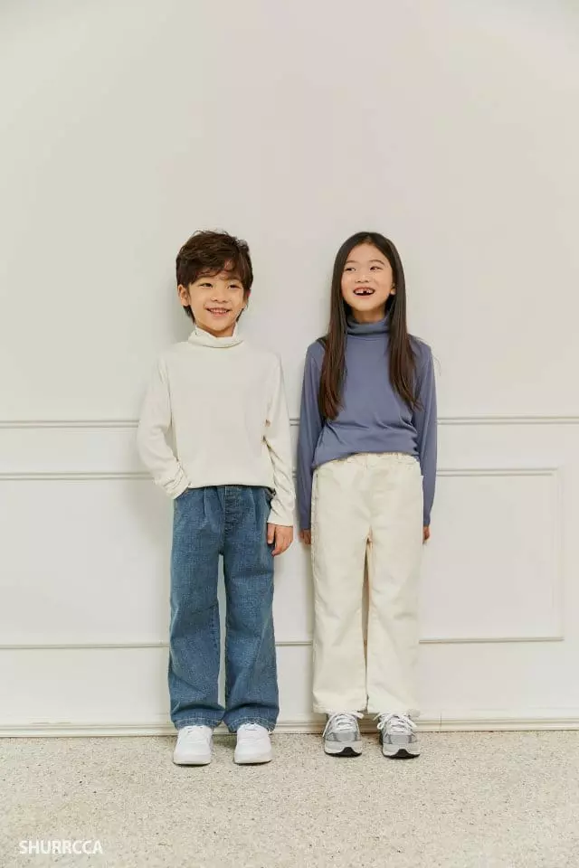Shurrcca - Korean Children Fashion - #littlefashionista - Cream Pants - 2