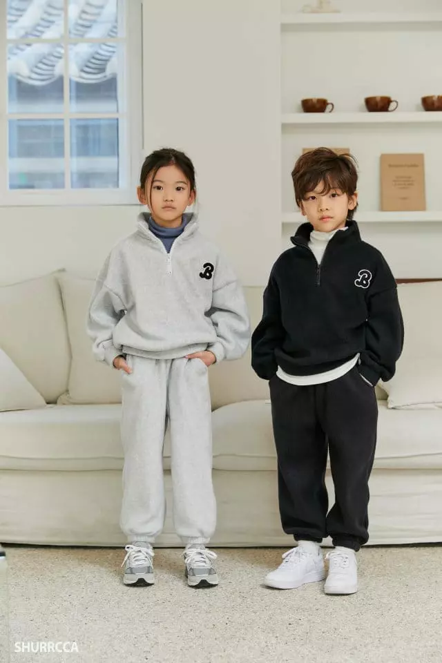 Shurrcca - Korean Children Fashion - #littlefashionista - B Half Zip-up - 8