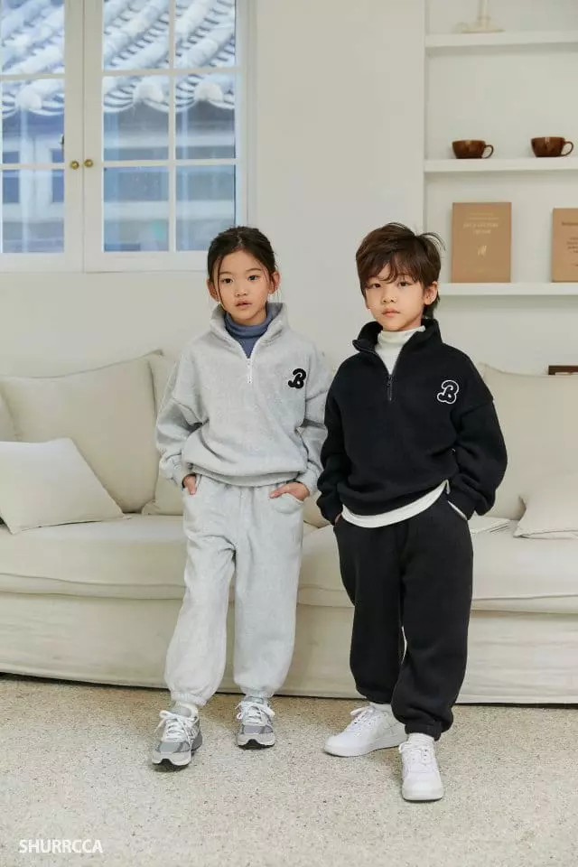 Shurrcca - Korean Children Fashion - #minifashionista - B Half Zip-up - 10