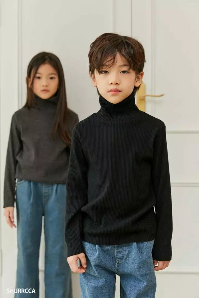 Shurrcca - Korean Children Fashion - #prettylittlegirls - Ribn Turtleneck Tee - 9