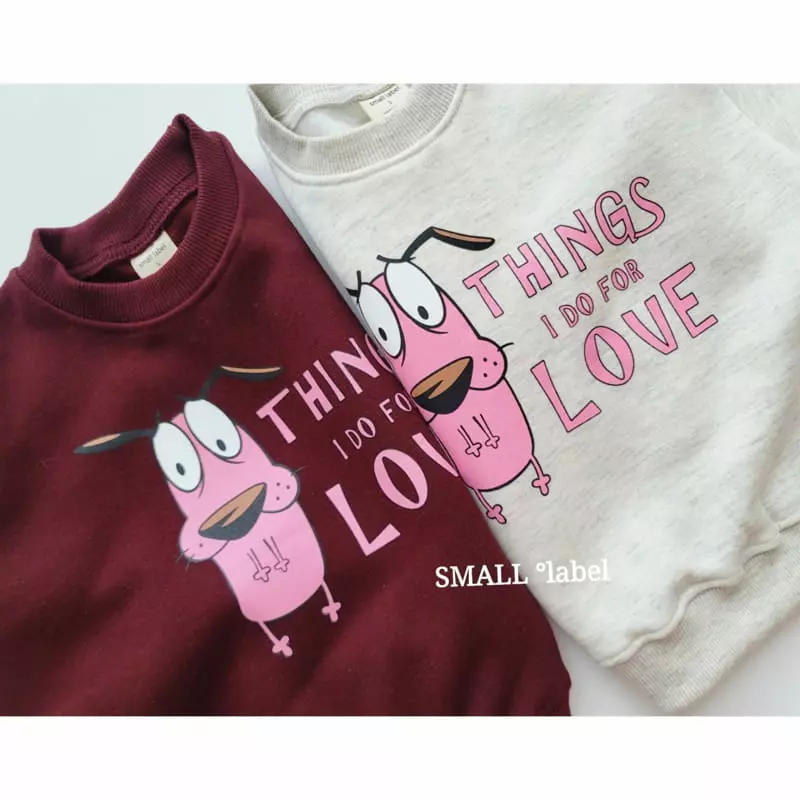 Small Label - Korean Children Fashion - #childrensboutique - Pink Dog Sweatshirt - 12