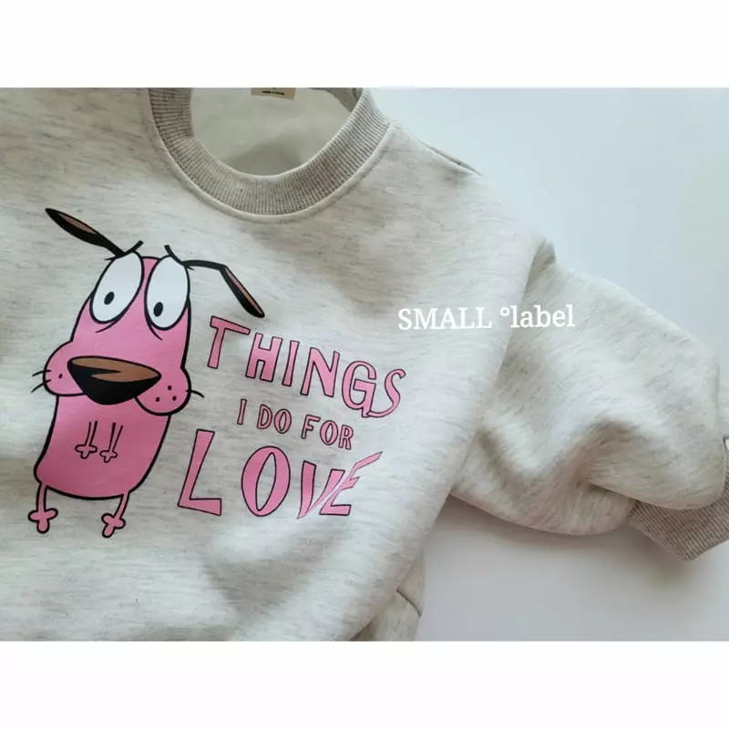 Small Label - Korean Women Fashion - #momslook - Pink Dog Sweatshirt Mom - 10