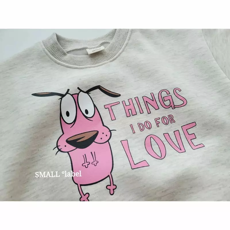 Small Label - Korean Women Fashion - #momslook - Pink Dog Sweatshirt Mom - 8