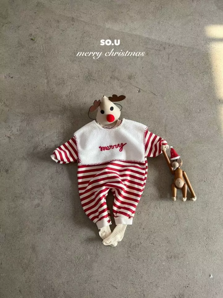 So U - Korean Baby Fashion - #babyclothing - Christmas Stripes Bodysuit - 8