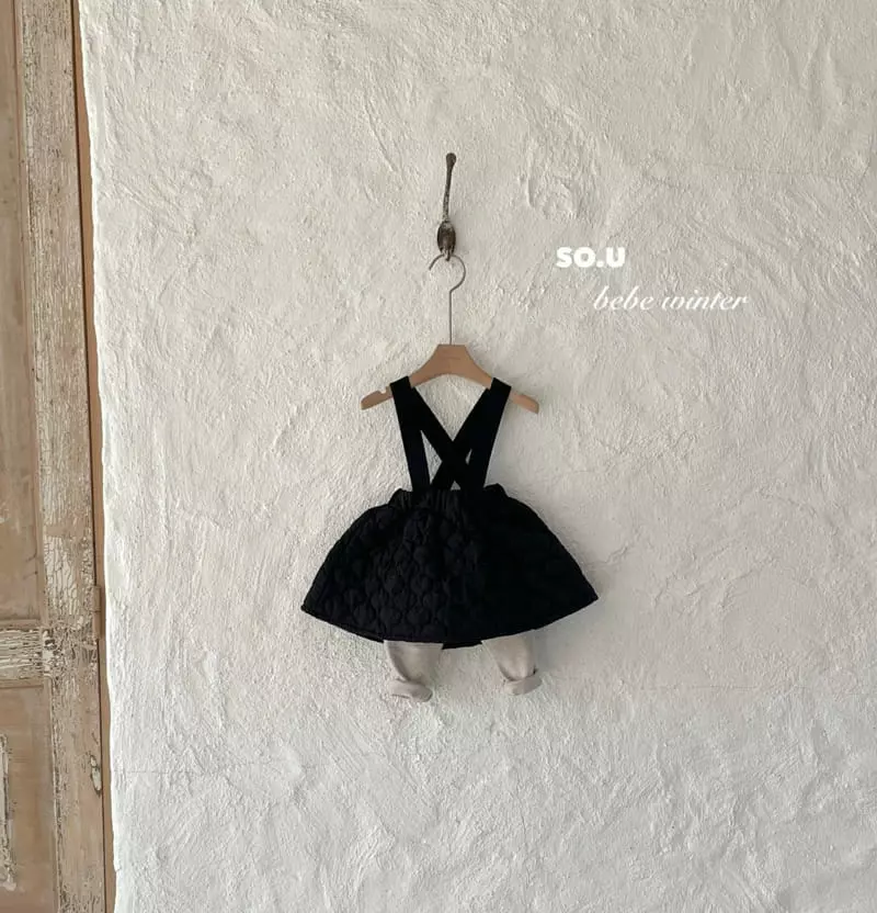 So U - Korean Children Fashion - #Kfashion4kids - Quilting Dungarees Skirt - 7