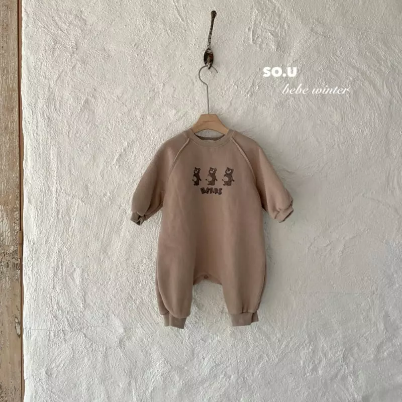 So U - Korean Children Fashion - #Kfashion4kids - Bear BOdysuit
