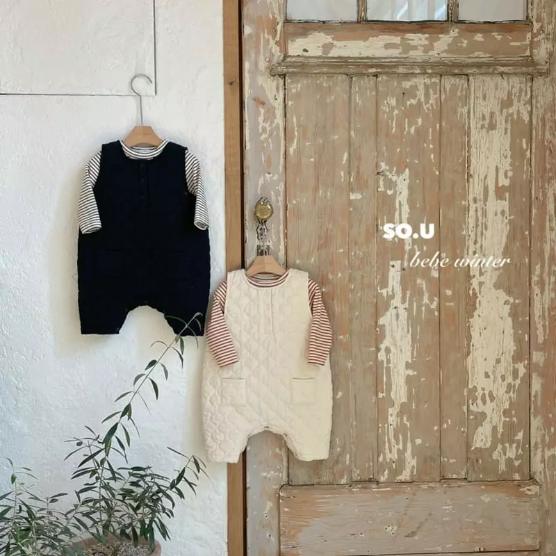So U - Korean Children Fashion - #prettylittlegirls - Quilting Bodysuit - 4
