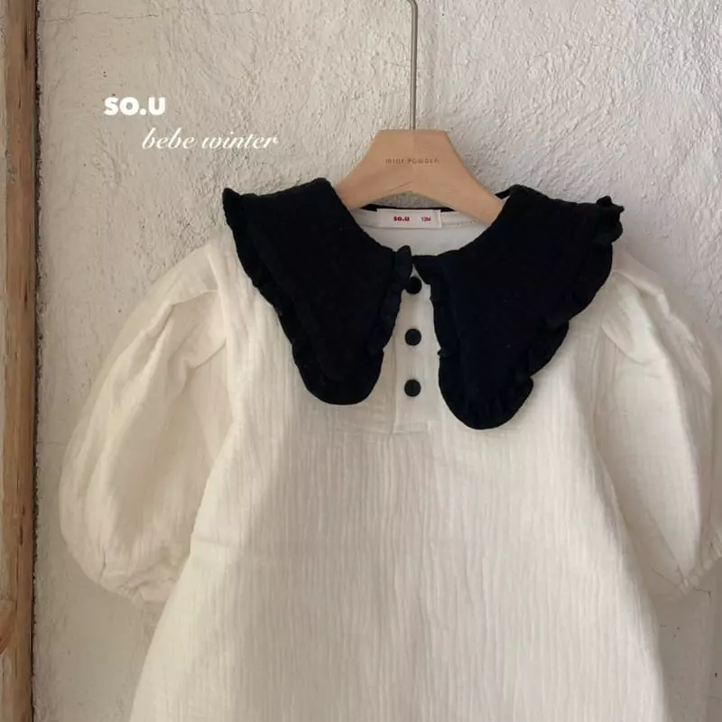 So U - Korean Children Fashion - #designkidswear - Color Collar One-piece - 8
