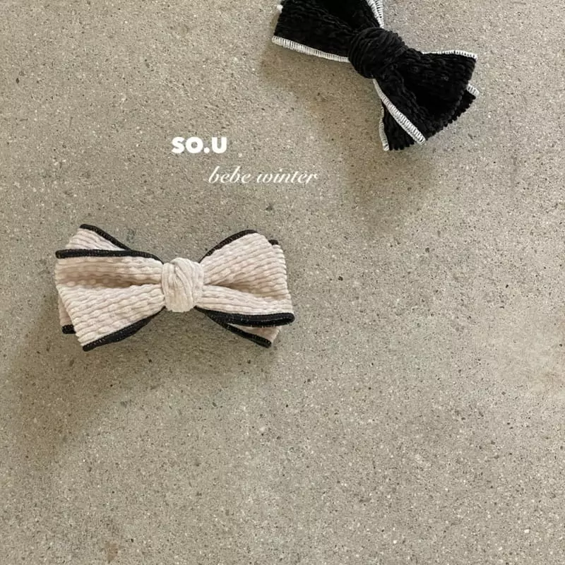 So U - Korean Children Fashion - #discoveringself - Mini Terry Ribbon Hairpin - 2