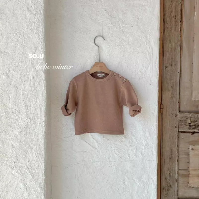 So U - Korean Children Fashion - #fashionkids - Shoulder Button Tee - 2