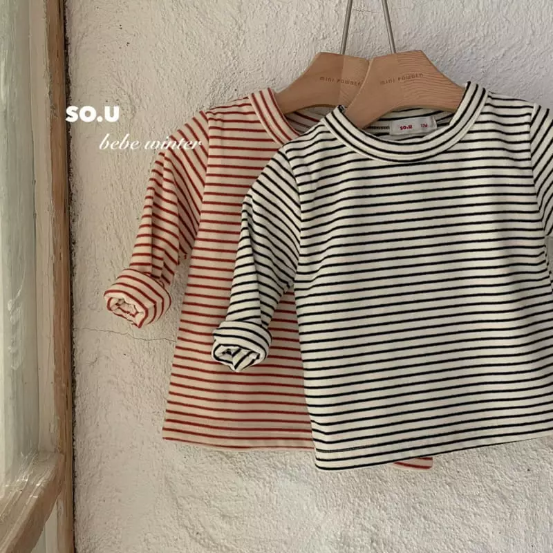 So U - Korean Children Fashion - #kidsshorts - Bebe Stripes Tee - 10