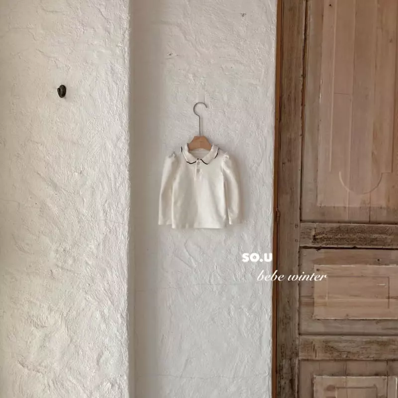 So U - Korean Children Fashion - #kidsshorts - Collar Puff Tee - 5