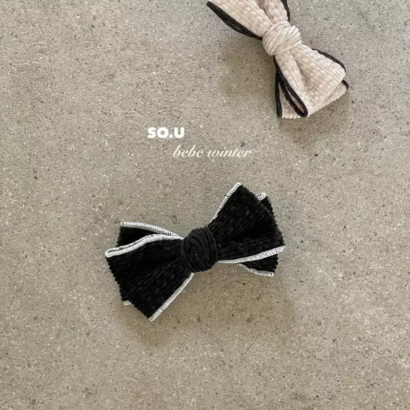 So U - Korean Children Fashion - #fashionkids - Mini Terry Ribbon Hairpin - 4