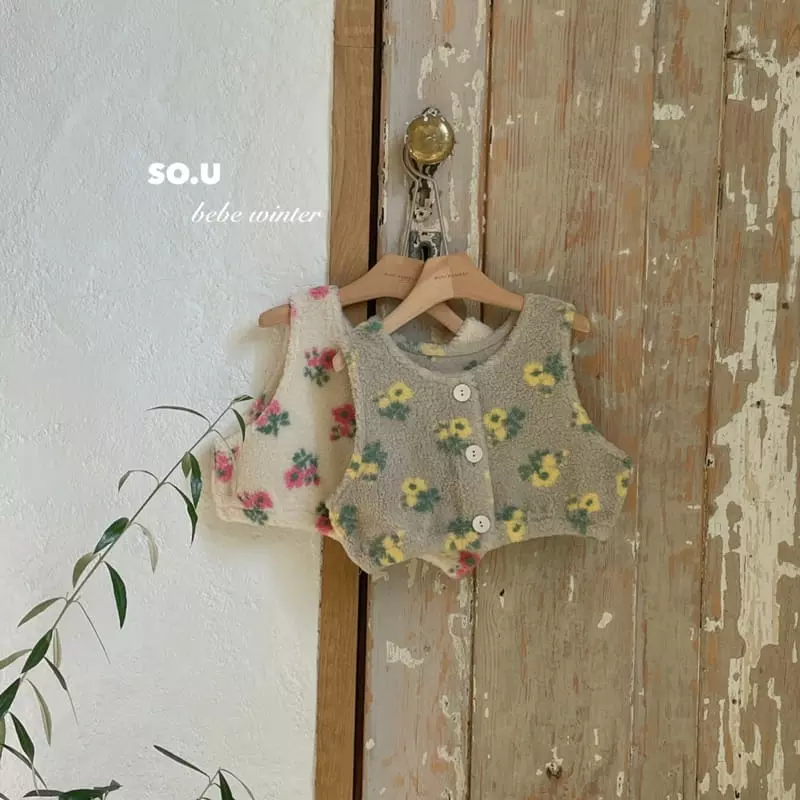 So U - Korean Children Fashion - #kidsstore - Moncle Flower Vest
