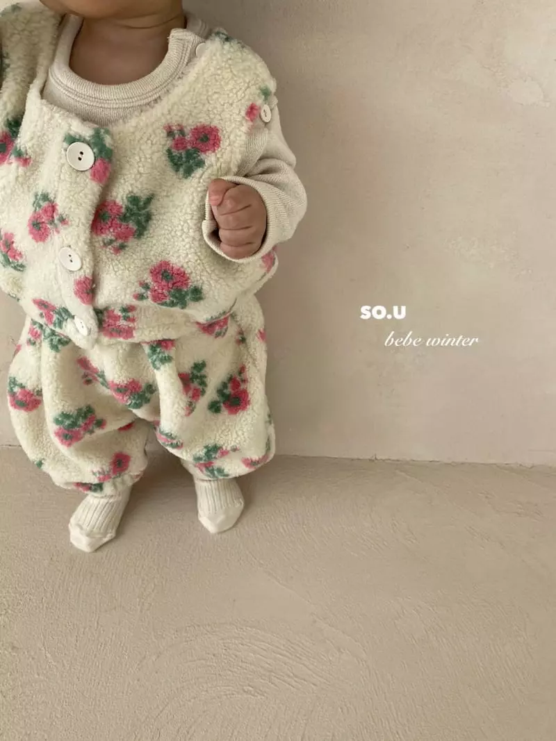 So U - Korean Children Fashion - #kidzfashiontrend - Moncle Flower Vest - 2