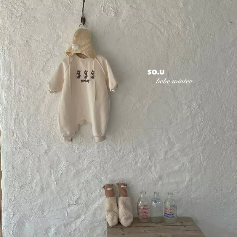 So U - Korean Children Fashion - #littlefashionista - Bear BOdysuit - 2