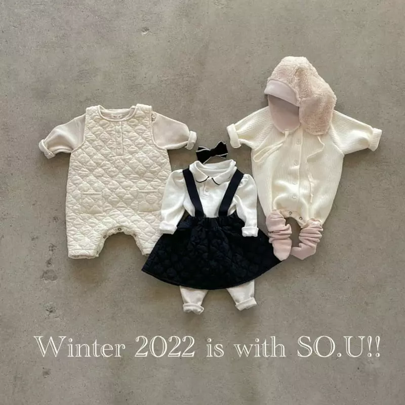 So U - Korean Children Fashion - #magicofchildhood - Quilting Dungarees Skirt - 9