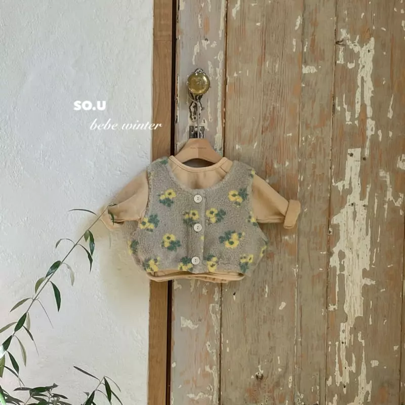 So U - Korean Children Fashion - #minifashionista - Moncle Flower Vest - 6