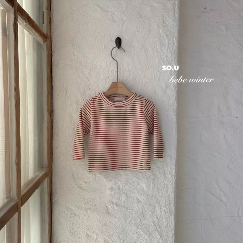 So U - Korean Children Fashion - #prettylittlegirls - Bebe Stripes Tee