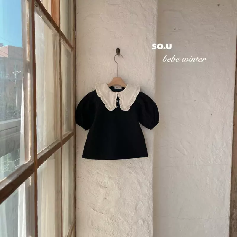 So U - Korean Children Fashion - #stylishchildhood - Color Collar One-piece - 5