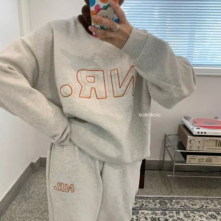 Soboroo - Korean Children Fashion - #childofig - Embrodiery Sweatshirt - 2