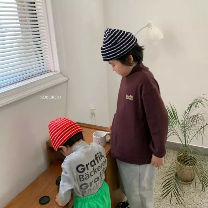 Soboroo - Korean Children Fashion - #kidsshorts - Grapic Turtleneck Tee - 3