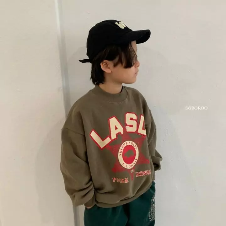 Soboroo - Korean Children Fashion - #kidsstore - LA Sweatshirt - 4