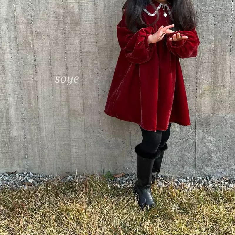 Soye - Korean Children Fashion - #childofig - Velvet One-piece - 2