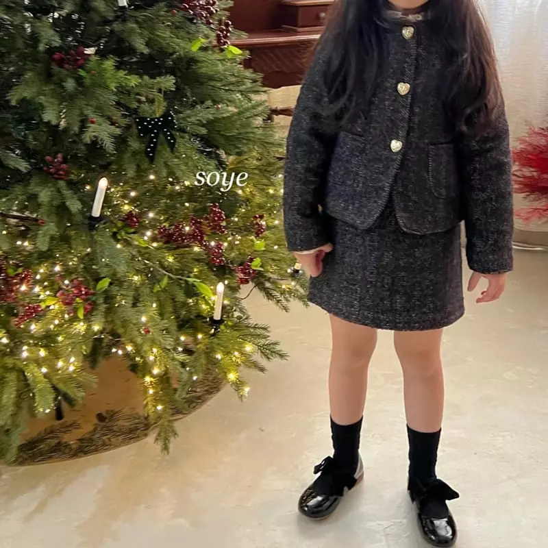 Soye - Korean Children Fashion - #childofig - Love Me Herringbone Brown Top Bottom Set