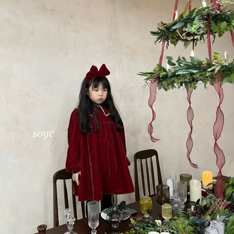 Soye - Korean Children Fashion - #childrensboutique - Velvet One-piece - 4