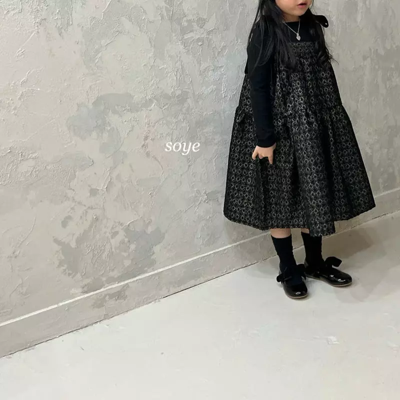Soye - Korean Children Fashion - #fashionkids - Velvet Ribbon One-piece - 8