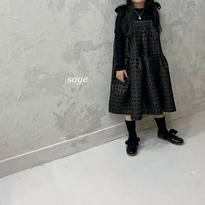 Soye - Korean Children Fashion - #kidsshorts - Velvet Ribbon One-piece - 9