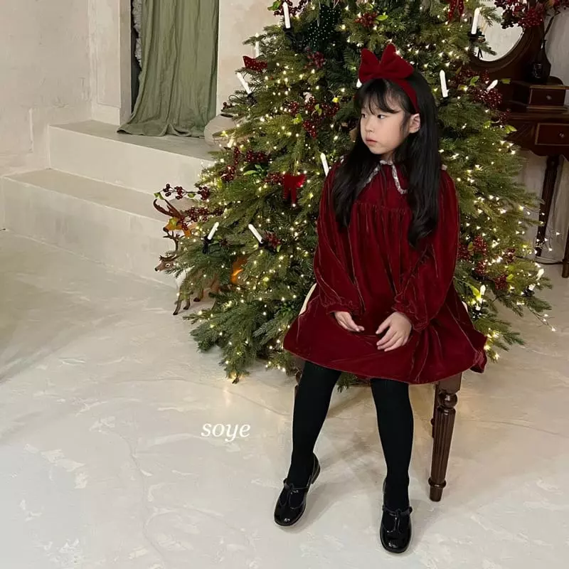 Soye - Korean Children Fashion - #kidsshorts - Velvet One-piece - 7