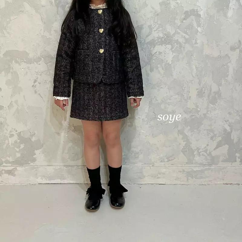 Soye - Korean Children Fashion - #kidzfashiontrend - Love Me Herringbone Brown Top Bottom Set - 8