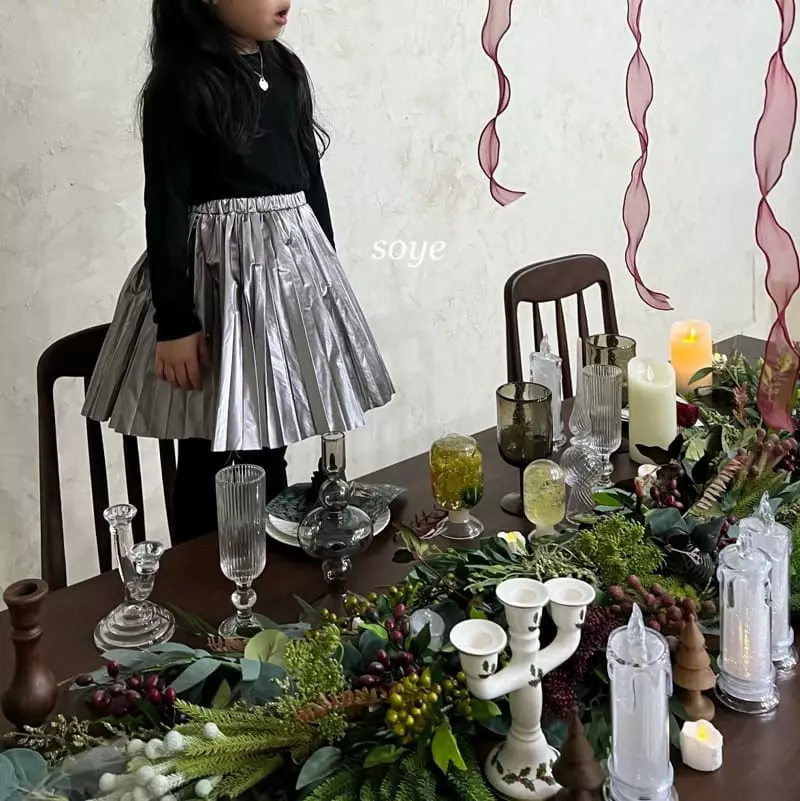 Soye - Korean Children Fashion - #prettylittlegirls - Gloss Skirt - 3