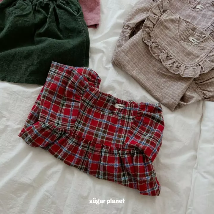 Sugar Planet - Korean Children Fashion - #Kfashion4kids - Tree Check One-piece - 3