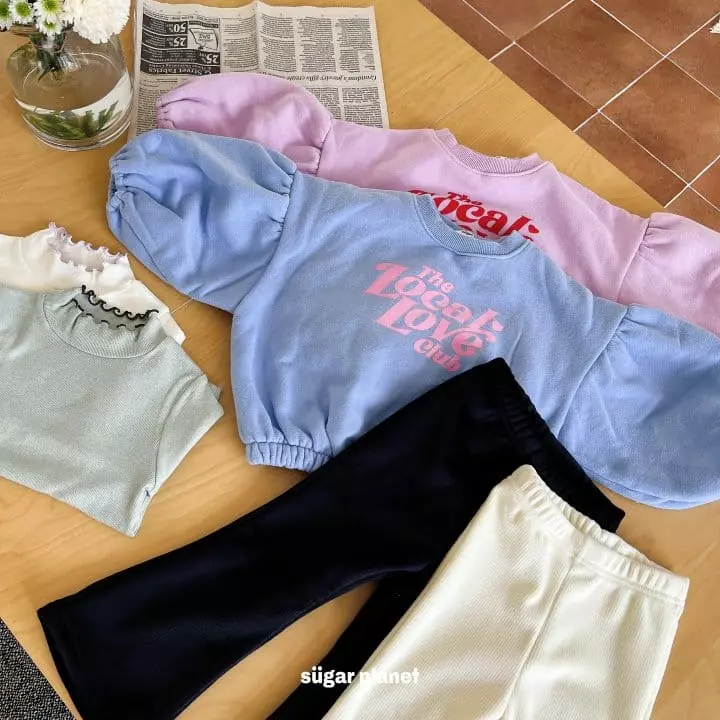 Sugar Planet - Korean Children Fashion - #childrensboutique - Crop Big Puff Sweatshirt - 5