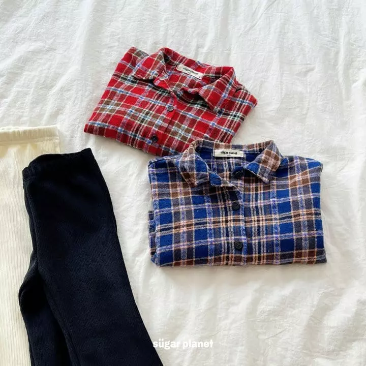 Sugar Planet - Korean Children Fashion - #discoveringself - Tree Check Shirt - 8