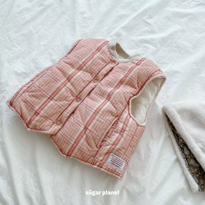 Sugar Planet - Korean Children Fashion - #fashionkids - Big Check Vest