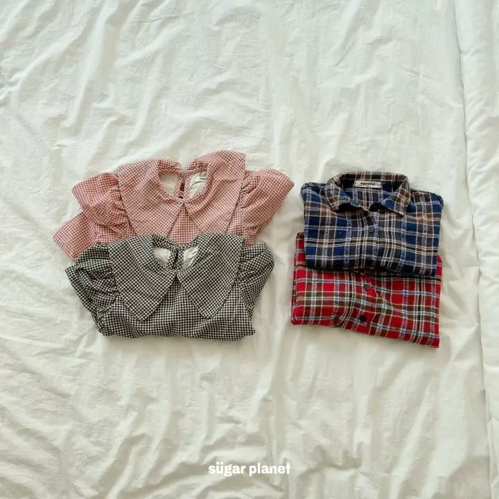 Sugar Planet - Korean Children Fashion - #kidsstore - Vivi Check Blouse